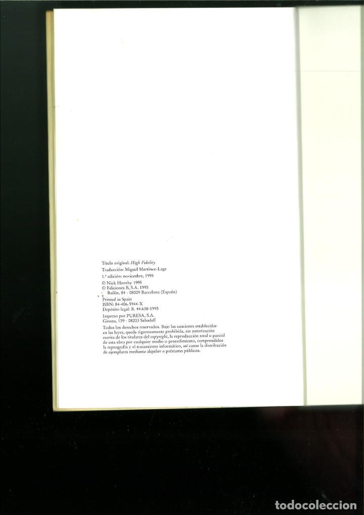 Libros: ALTA FIDELIDAD. Nick Hornby - Foto 3