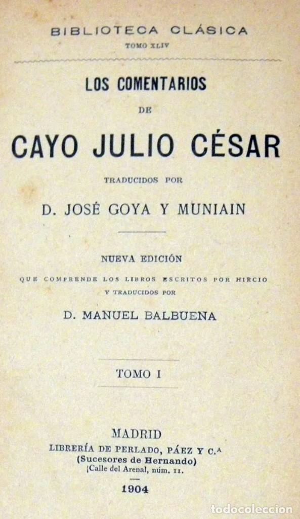 Libros: Cayo Julio Cesar - Los comentarios. 2 tomos - Foto 1