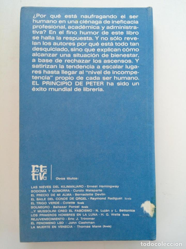 Libros: EL PRINCIPIO DE PETER - DR. LAURENCE, J. PETER Y RAYMOND HULL - Foto 2