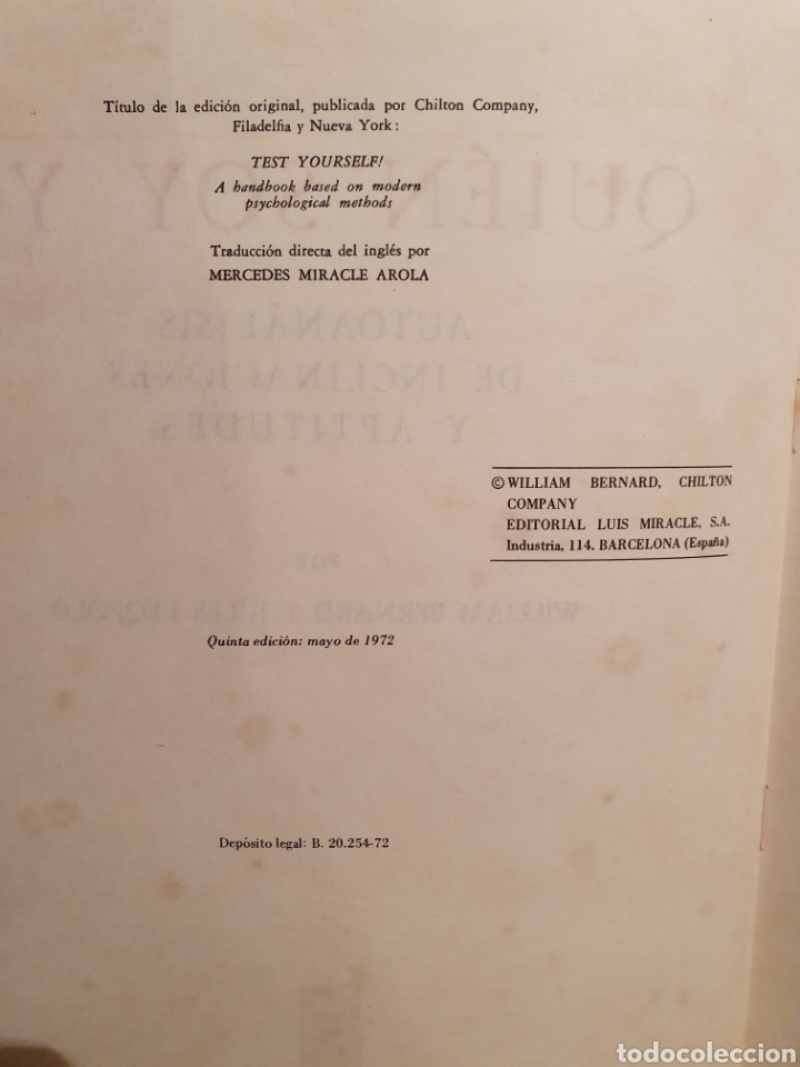 Libros: QUIEN SOY YO. WILLIAM BERNARD, JULES LEOPOLD. - Foto 2
