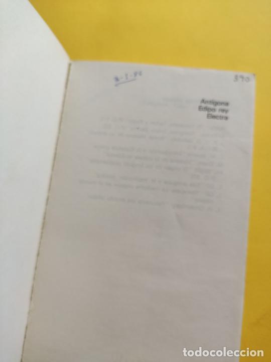 Libros: ANTIGONA - EDIPO REY - ELECTRA SOFOCLES LABOR 1984 - Foto 2