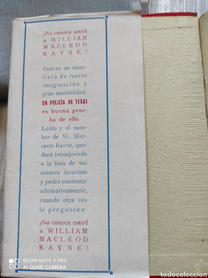 Libros: Un polic&iacute;a de Texas. William Mcleod Rayne - Foto 2