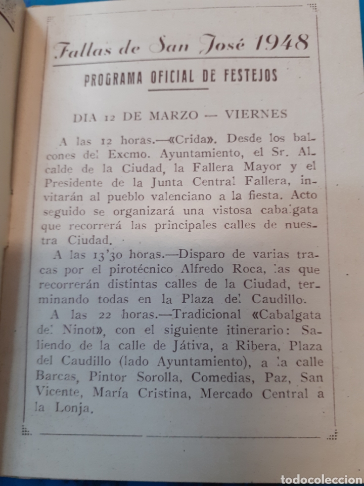 Libros: FALLAS SAN JOSE.A&ntilde;o 1948. PROGRAMA OFICIAL. - Foto 5