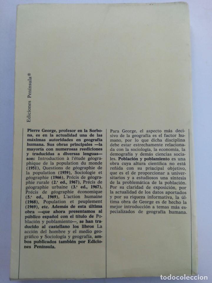 Libros: POBLACI&Oacute;N Y POBLAMIENTO - PIERRE GEORGE - Foto 2