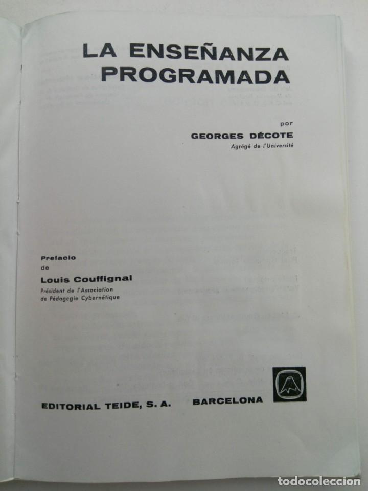 Libros: LA ENSE&Ntilde;ANZA PROGRAMADA - GEORGES D&Eacute;COTE - EDITORIAL TEIDE - Foto 2