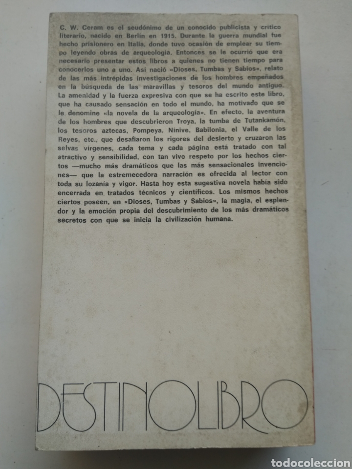 Libros: DIOSES, TUMBAS Y SABIOS/C.W. CERAM - Foto 3