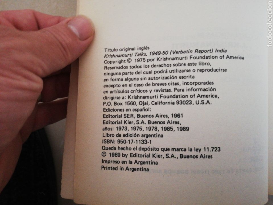 Libros: J. Krishnamurti, la revoluci&oacute;n fundamental, editorial Kier - Foto 3