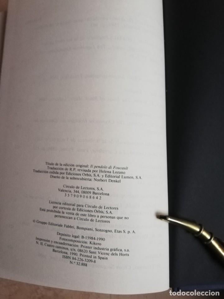 Libros: EL P&Eacute;NDULO DE FOUCAULT. UMBERTO ECO. LOTE DE 4 LIBROS. - Foto 12