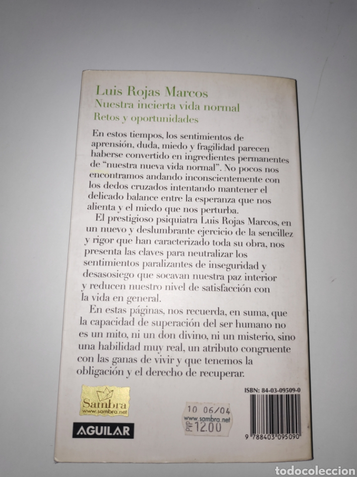 Libros: Autoayuda - Nuestra incierta vida normal - Luis Rojas Marcos - Libro - Foto 2