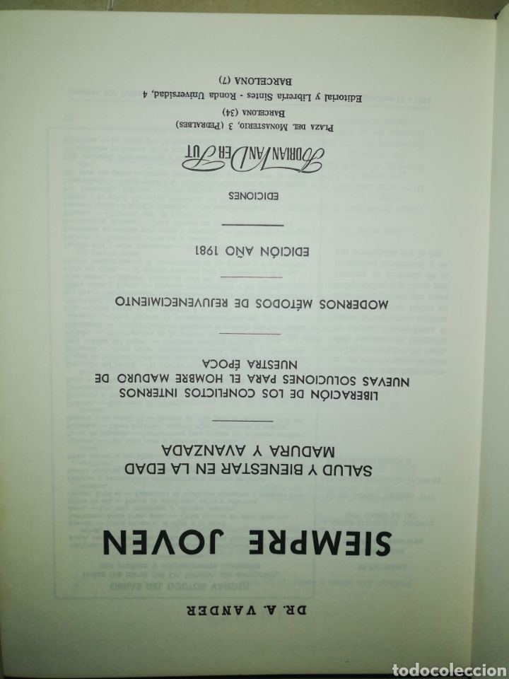 Libros: Dr Vander, siempre j&oacute;ven, editorial y librer&iacute;a sintes - Foto 4