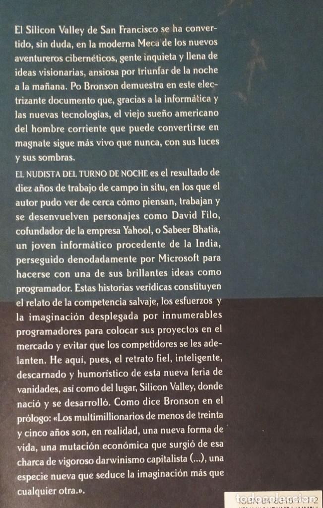 Libros: EL NUDISTA DEL TURNO DE NOCHE PO BRONSON - Foto 2