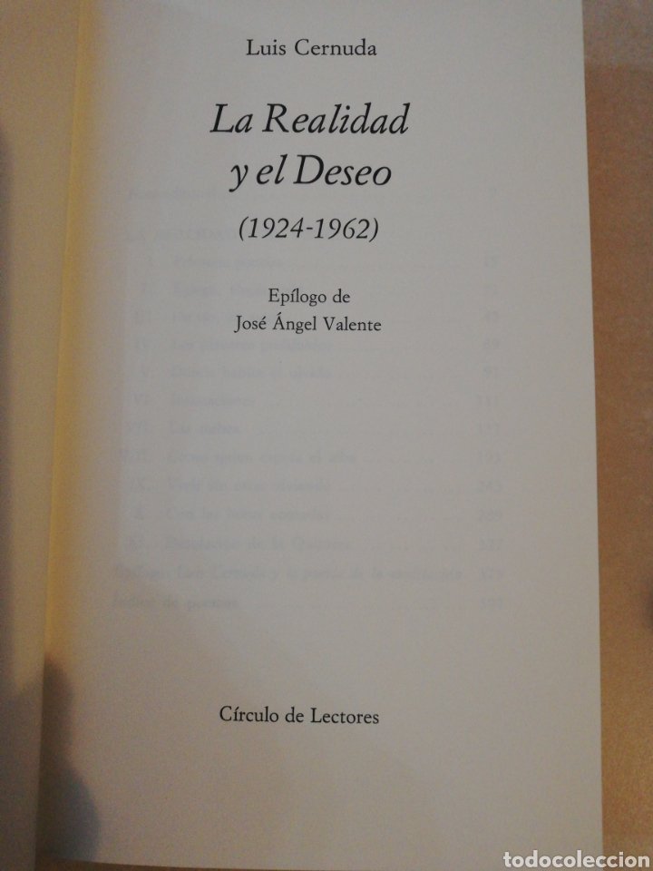 Libros: Luis Cernuda la realidad y el deseo (1924-1962)C&iacute;rculo de Lectores - Foto 5