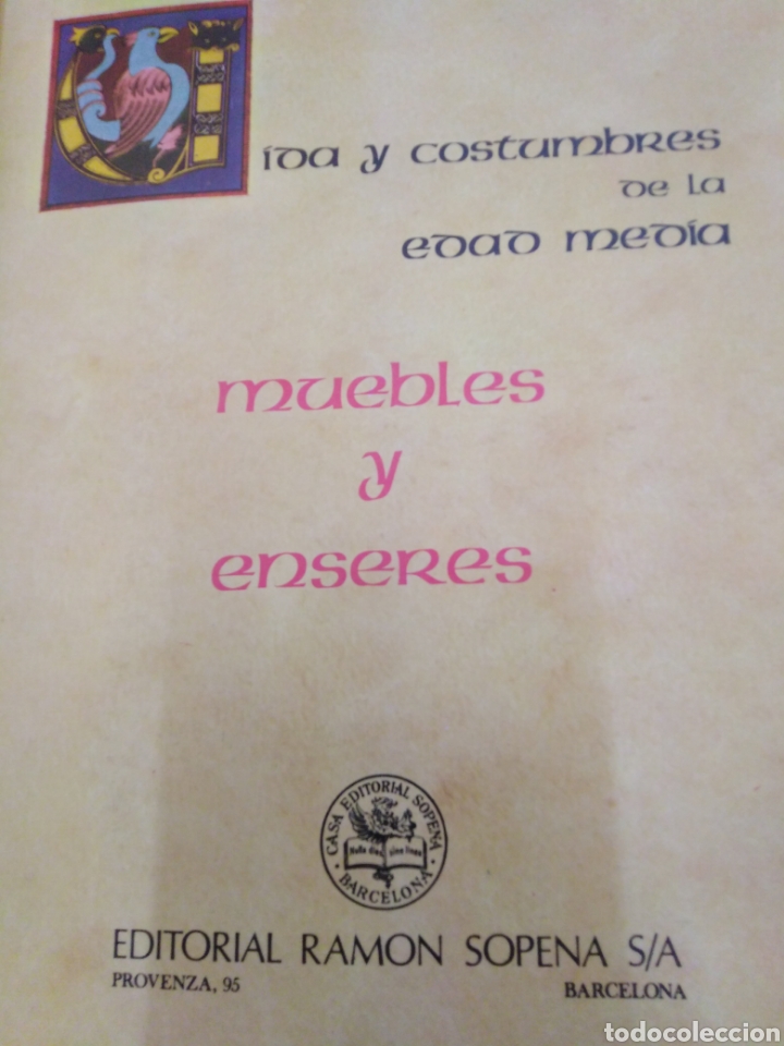Libros: MUEBLES Y ENSERES. Vida y costumbres de la Edad Media - V. V. A. A. - Foto 4