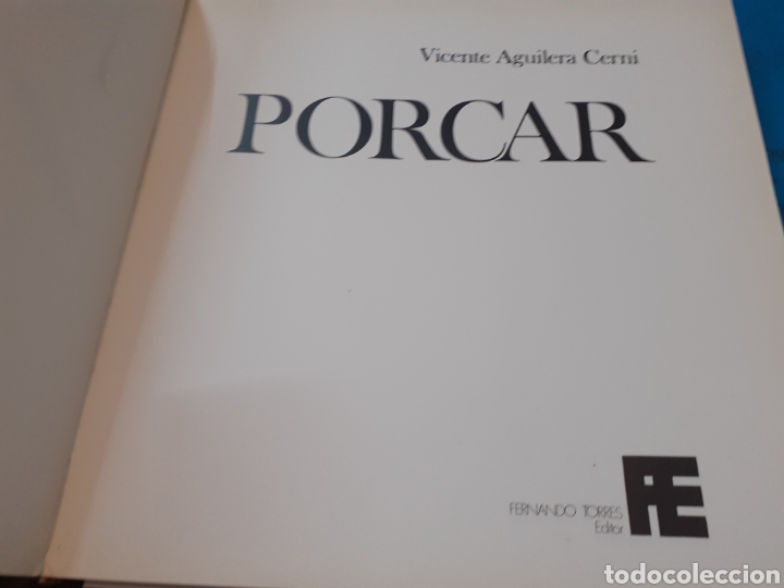 Libros: PORCAR - AGUILERA CERNI, Vicente. - Foto 1