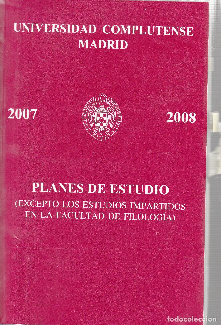 Libros: UNIVERSIDAD COMPLUTENSE. PLANES DE ESTUDIOS 2007/2008. MADRID. - Foto 1