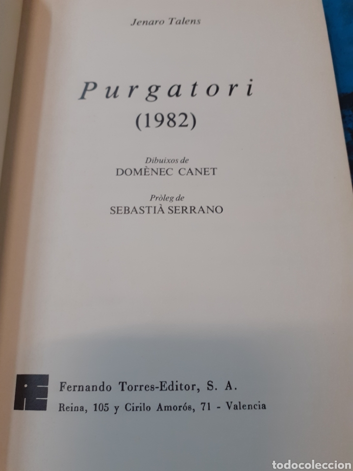 Libros: PURGATORI - TALENS, Jenaro. - Foto 3
