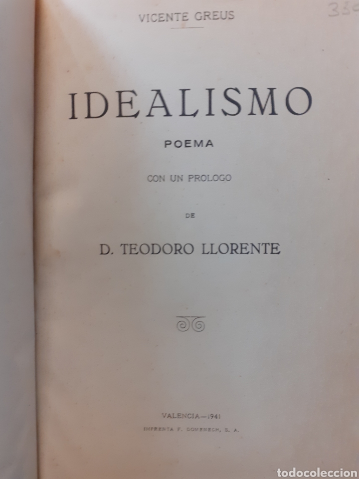 Libros: IDEALISMO - GREUS ROIG, Vicente. - Foto 1