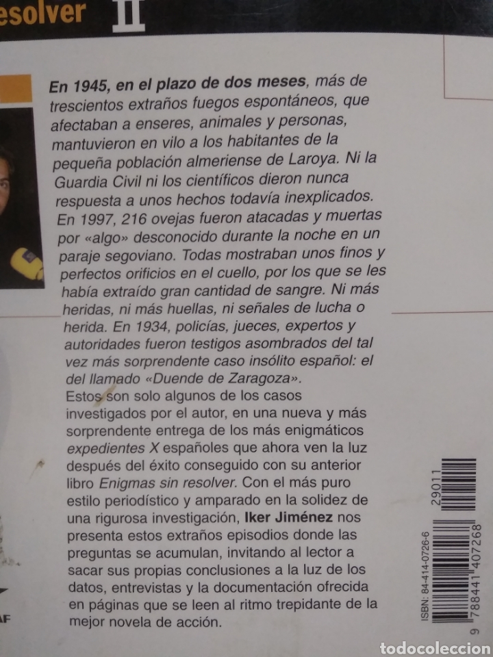 Libros: Enigmas sin resolver II. Iker Jim&eacute;nez - Foto 2