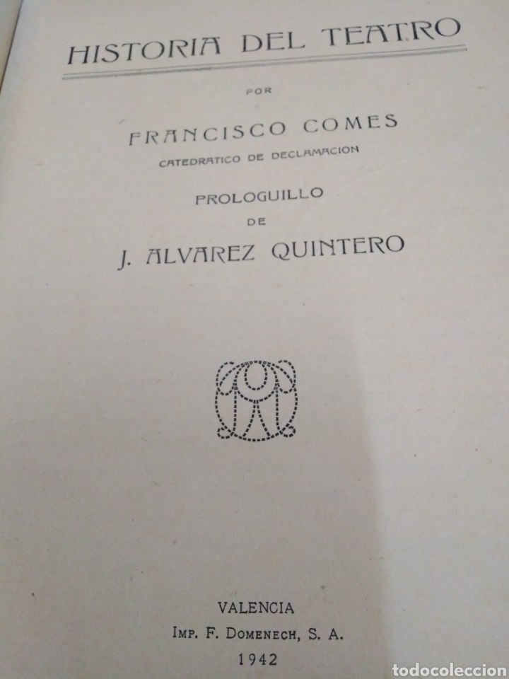 Libros: HISTORIA DEL TEATRO - COMES, Francisco. - Foto 3