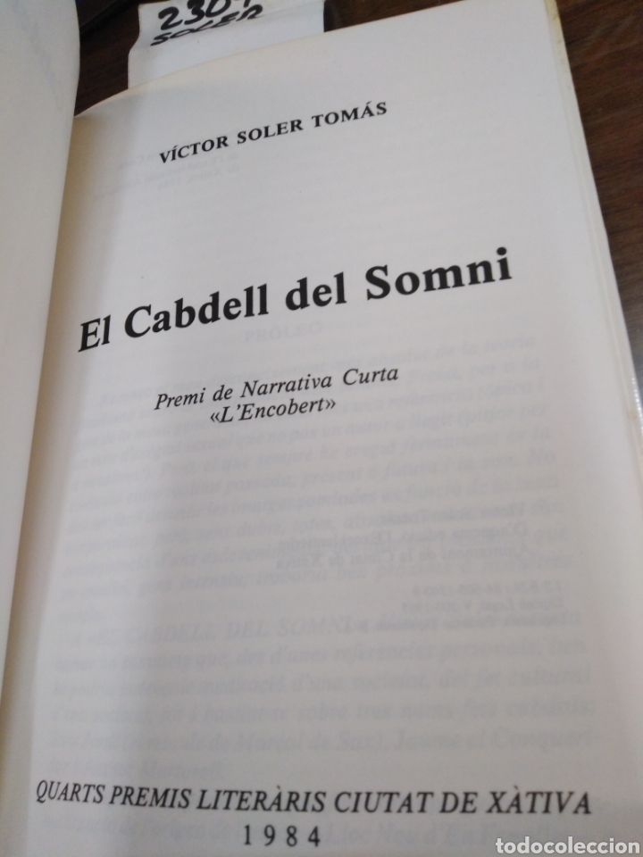 Libros: CABDELL DEL SOMNI - SOLER TOMAS, V&iacute;ctor. - Foto 3