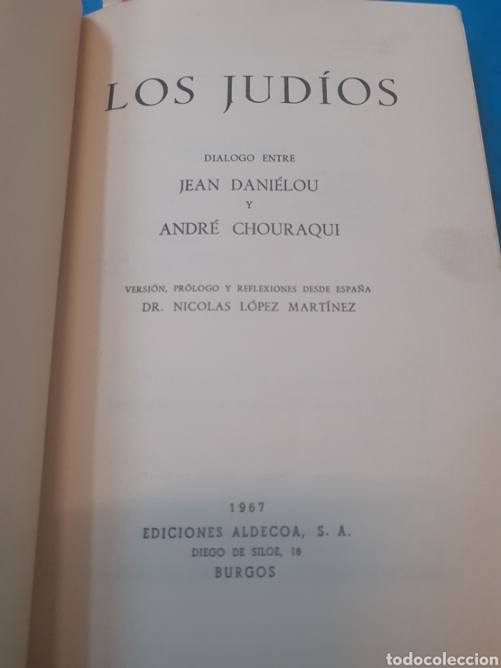 Libros: DIALOGO SOBRE LOS JUDIOS - DANIELOU, J. Y CHOURAQUI, Andr&eacute; - Foto 3