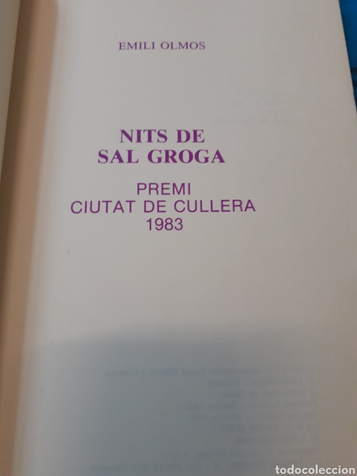Libros: NITS DE SAL GROGA - OLMOS, Emilio. - Foto 1