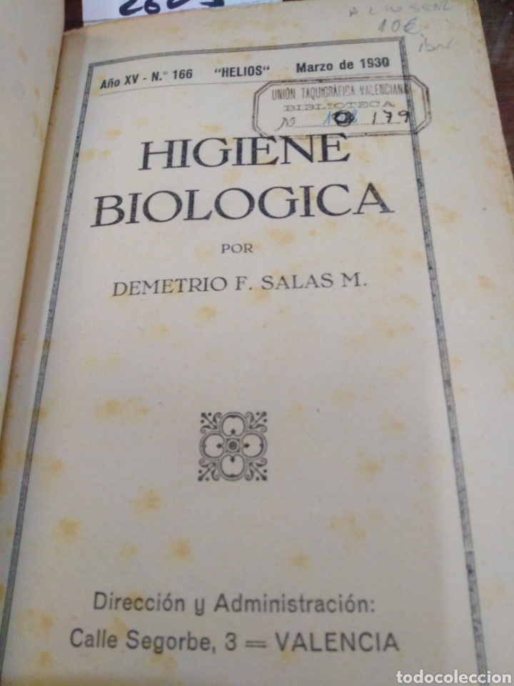 Libros: HIGIENE BIOLOGICA - SALAS, Demetrio. - Foto 3