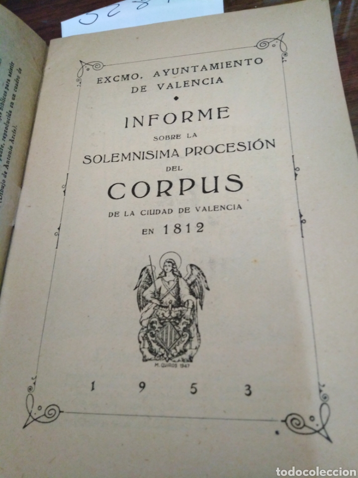 Libros: INFORME SOBRE LA SOLEMNISIMA PROCESION DEL CORPUS DE LA CIUDAD DE VALENCIA EN 1812 - Foto 2