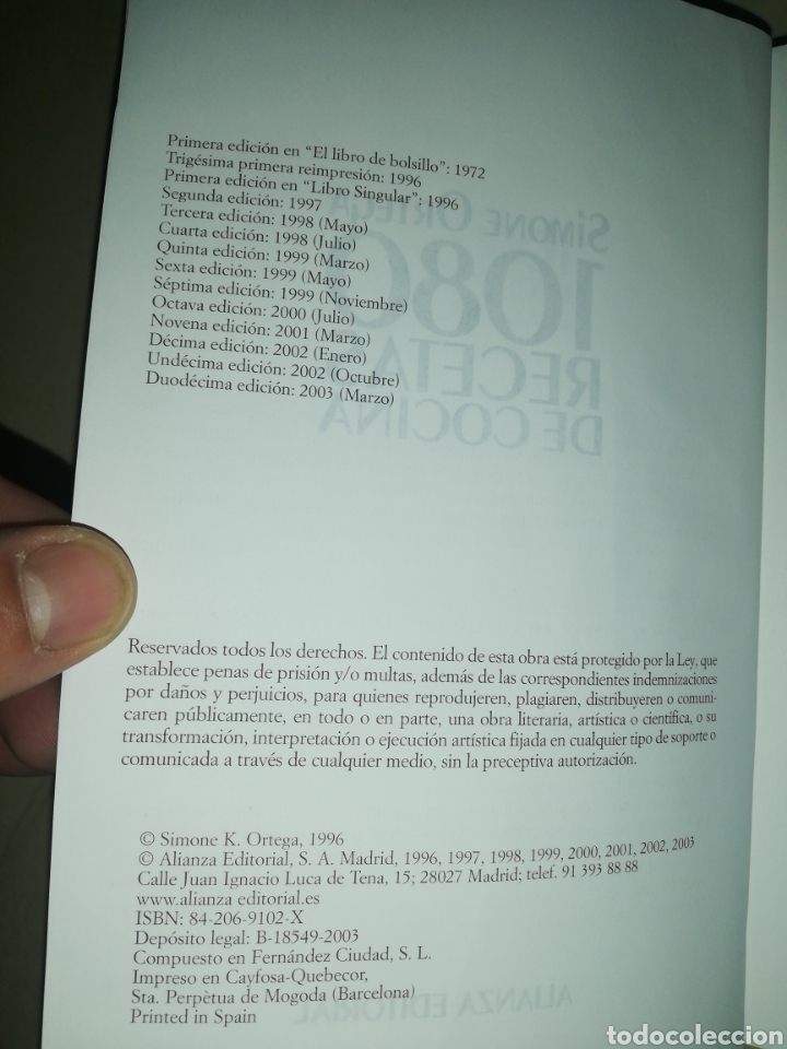 Libros: Simone Ortega 1080 recetas de cocina, alianza editorial - Foto 5