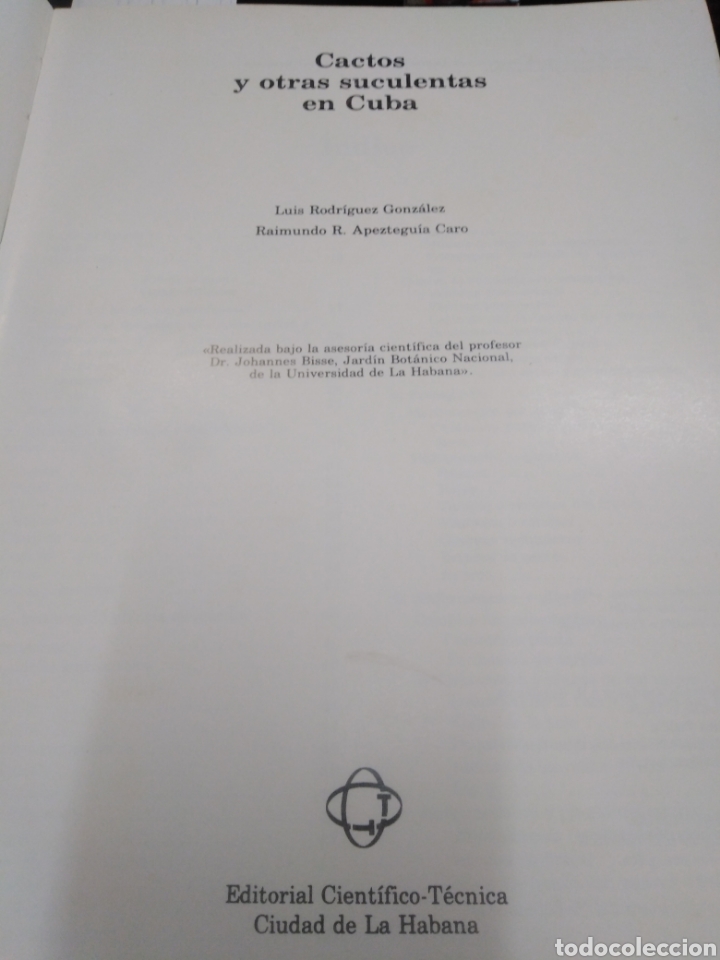 Libros: CACTOS Y OTRAS SUCULENTAS EN CUBA - V.V.A.A. - Foto 2