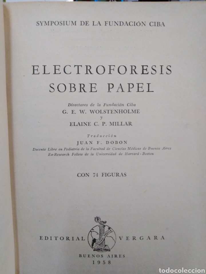 Libros: ELECTROFORESIS SOBRE PAPEL - CIENCIA - Foto 2