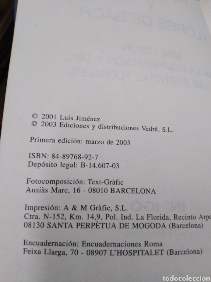 Libros: HUMANIDAD Y FLORES DE BACH - JIMENEZ,Luis. - Foto 5