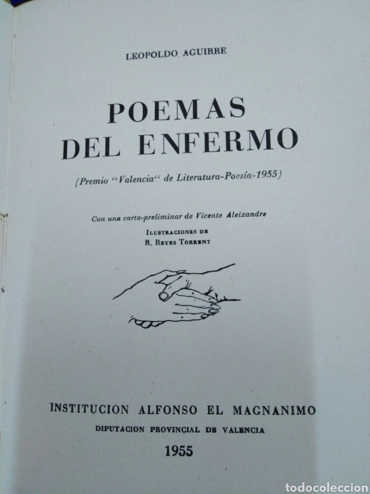Libros: POEMAS DEL ENFERMO - AGUIRRE, Leopoldo. - Foto 2