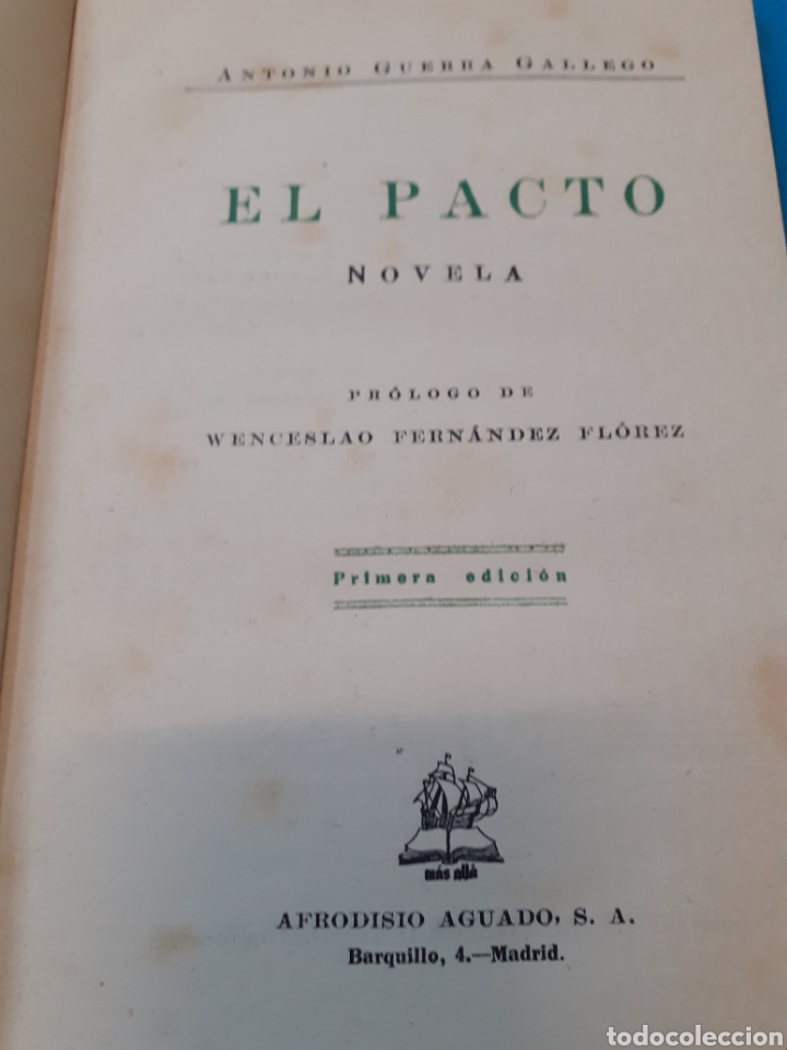 Libros: EL PACTO - GUERRA GALLEGO, Antonio. - Foto 3