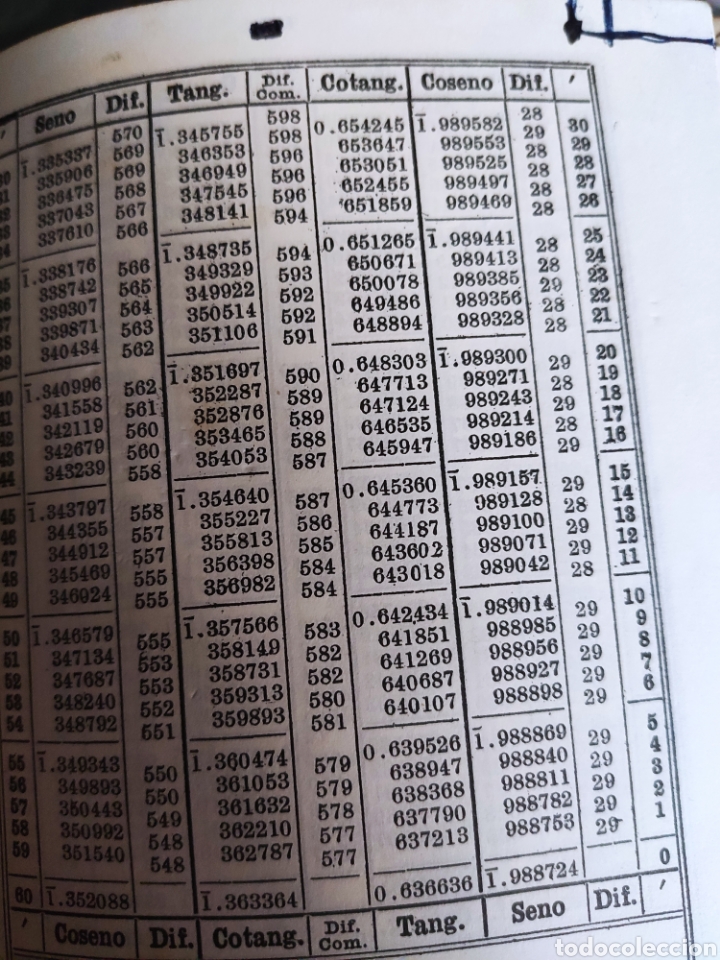 Libros: Tablas de Logaritmos y Trigonom&eacute;tricas. Bru&ntilde;o 1968. ASM - Foto 4