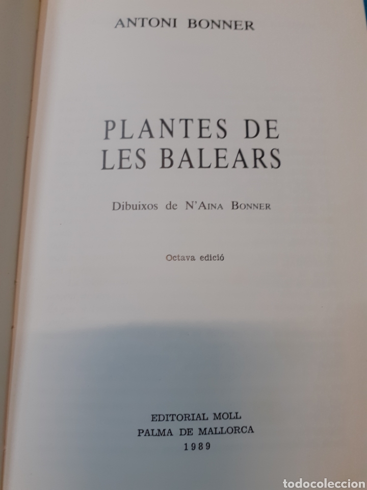 Libros: PLANTES DE LES BALEARS - BONNER, Antoni. - Foto 2