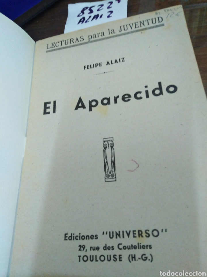 Libros: EL APARECIDO - ALAIZ, Felipe. - Foto 2