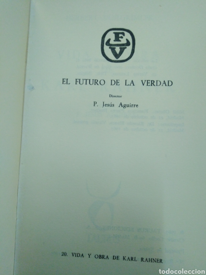 Libros: VIDA Y OBRA DE KARL RAHNER - VORGRIMLER, H. - Foto 2