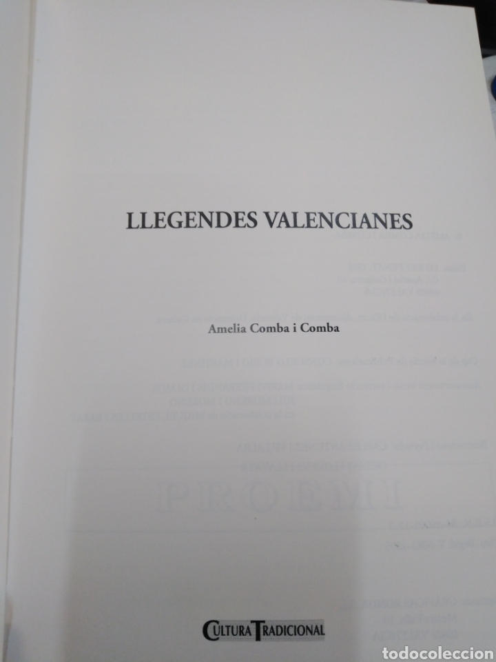 Libros: LLEGENDES VALENCIANES - COMBA I COMBA, A. - Foto 2