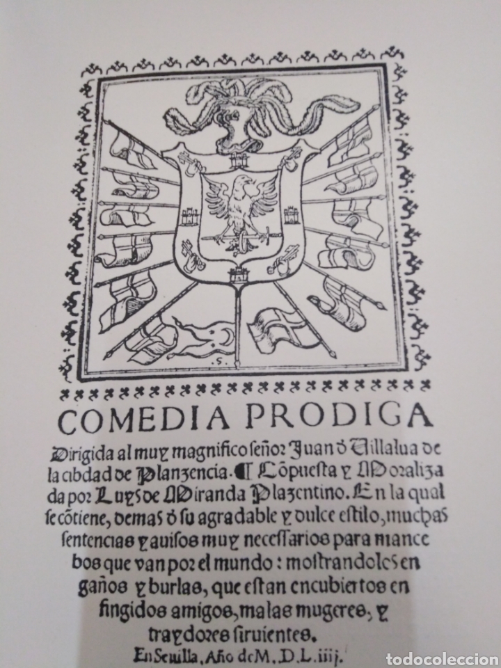 Libros: COMEDIA PRODIGA - MIRANDA PLAZENTINO, Luis. - Foto 3