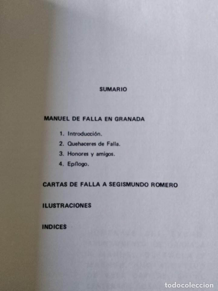Libros: CARTAS A SEGISMUNDO ROMERO. MANUEL DE FALLA - Foto 4