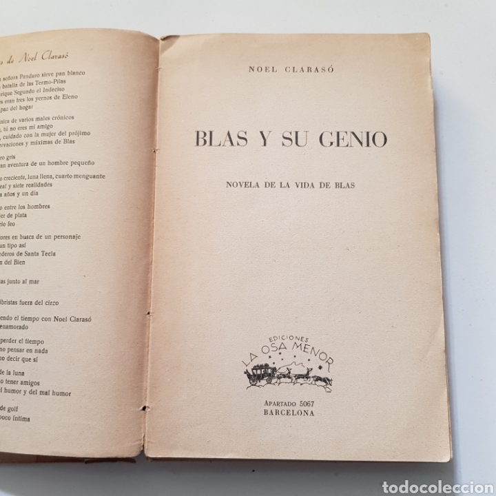 Libros: BLAS Y SU GENIO 1950 NOEL CLARASO - Foto 3