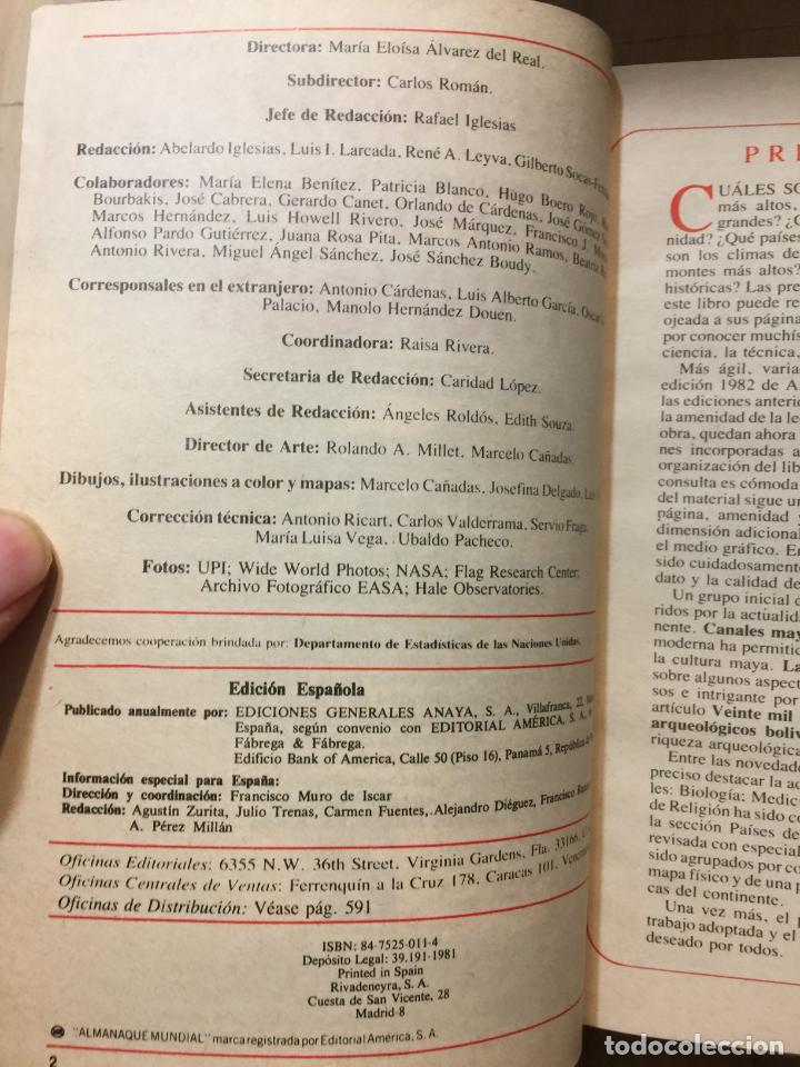 Libros: Almanaque Mundial 1982 - Foto 4