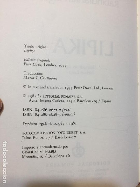 Libros: Lipika - Rabindranath Tagore - Foto 2