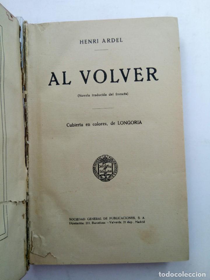 Libros: AL VOLVER - HENRI ARDEL - Foto 2