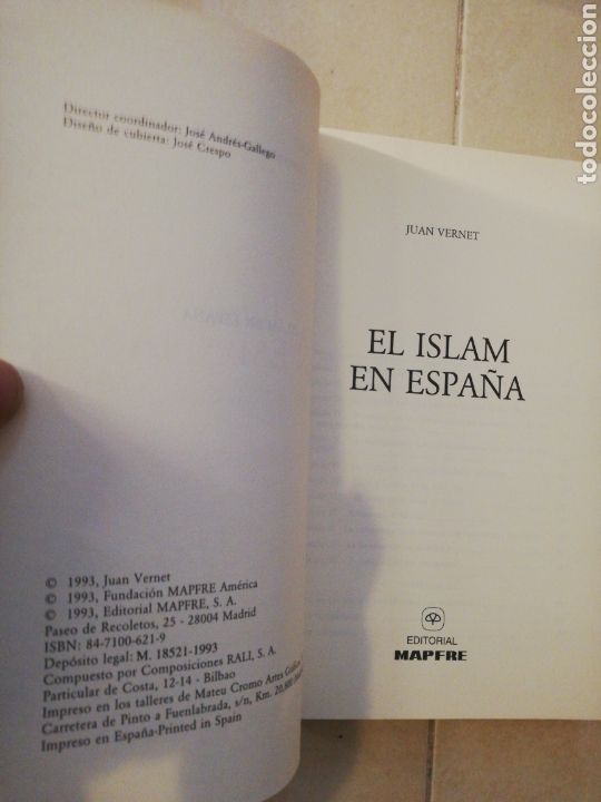 Libros: El Islam en Espa&ntilde;a Juan Benet, colecci&oacute;n mapfre 1942 - Foto 4