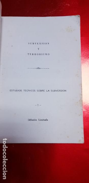 Libros: libreto/libro-subversi&oacute;n y terrorismo-serie limitada-estudios t&eacute;cnicos sobre la subversi&oacute;n-1 - Foto 4