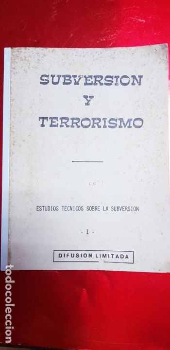 Libros: libreto/libro-subversi&oacute;n y terrorismo-serie limitada-estudios t&eacute;cnicos sobre la subversi&oacute;n-1 - Foto 1