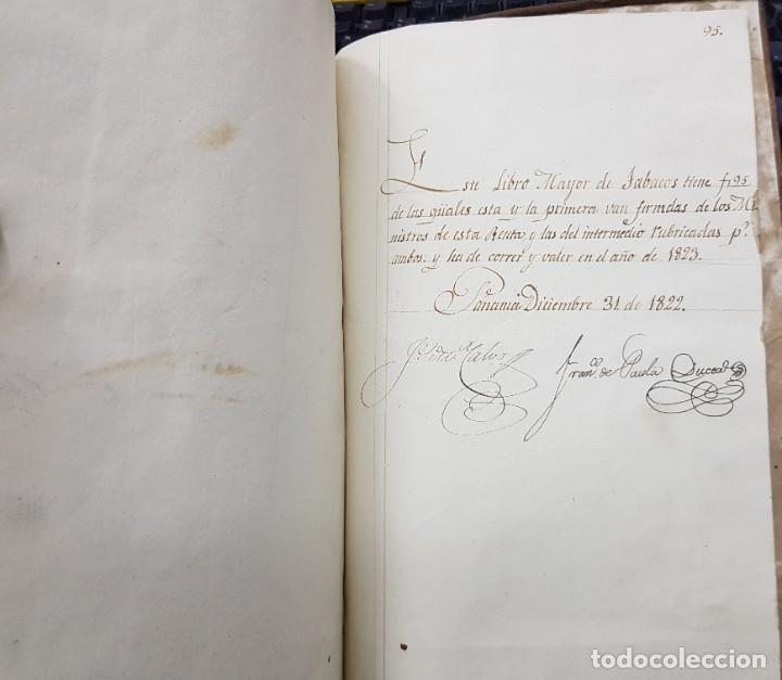Libros: A&Ntilde;O DE 1823. LIBRO MAYOR DE TABACOS DE LA ADMON. PRAL. DEL ISTMO DE PANAMA (Manuscrito) - Foto 5