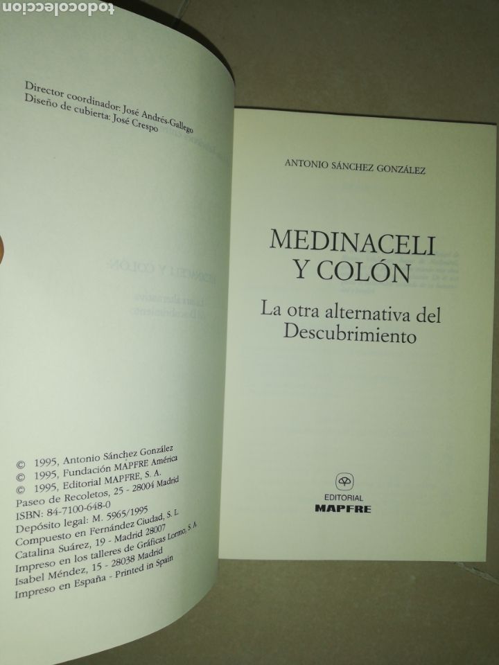 Libros: Medinaceli y Col&oacute;n,Antonio S&aacute;nchez Gonz&aacute;lez, colecci&oacute;n mapfre 1942 - Foto 4